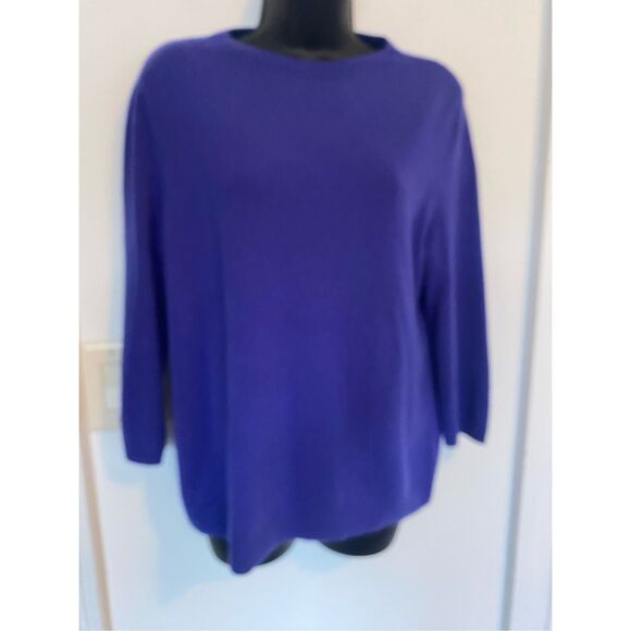 Talbots 100% Pure Cashmere Quarter Sleeve Round Neck Sweater Sz XLp - Picture 8 of 10